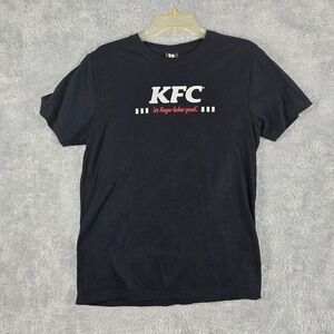 KFC Its Finger Lickin Good Graphic T-Shirt Mens Small Black Short Sleeve Promo
